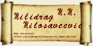 Milidrag Milosavčević vizit kartica